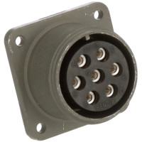 AMPHENOL MS3102R16S-1S CIRCULAR CONN, RCPT, SIZE 16S, 7POS, BOX; CONNECTOR TYPE:CIRCULAR MILITARY; CONNECTOR BODY MATERIAL:ALUMINIUM ALLOY; GENDER:RECEPTACLE; CONTACT GENDER