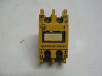 ALLEN BRADLEY 195-FA11 AUXILIARY CONTACT 10AMP 660V 1NO/1NC