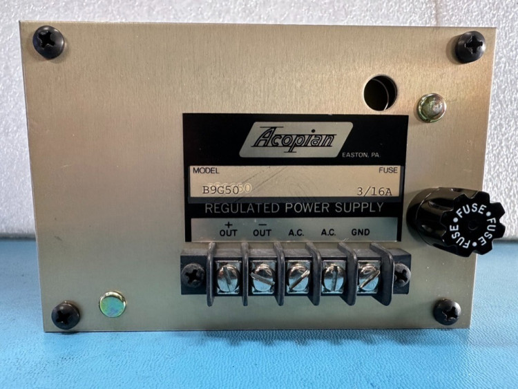 ACOPIAN B9G50 POWER SUPPLY ACOPIAN B9G50 POWER SUPPLY