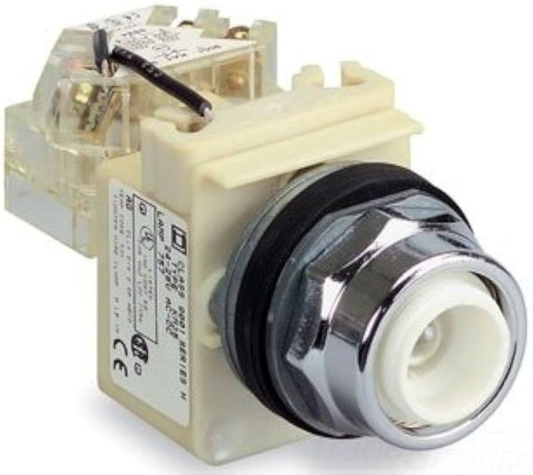 GROUPE SCHNEIDER 9001-KT1  PILOT LIGHT PUSH-TO-TEST NO LENS 110/120VAC