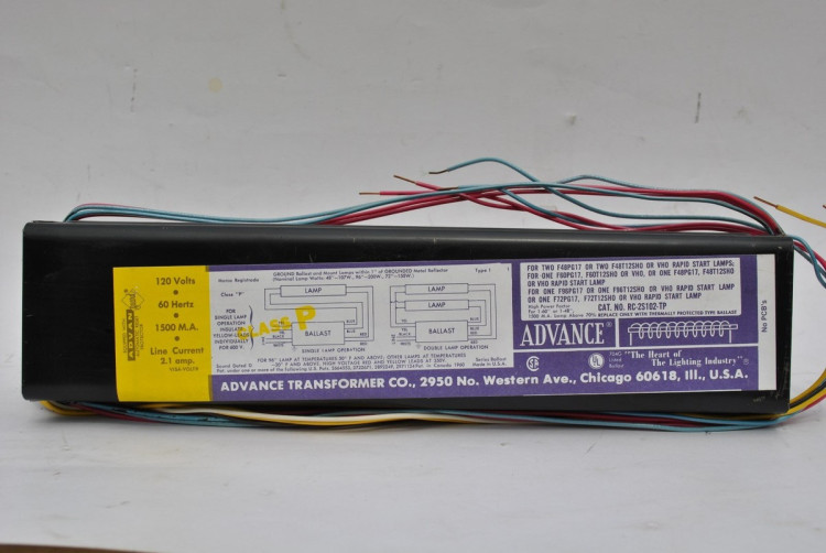 ADVANCE BALLAST RC2S102FOI (MIN ORD MAY BE REQ) MAG WP BALLAST (2) F48T12/VHO 120V