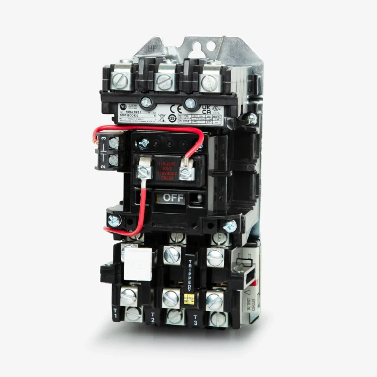 ALLEN BRADLEY 509-BOD-A2H NEMA FULL VOLTAGE NON-REVERSING STARTER,SIZE 1,115-120V 60HZ,OPEN, WITH SMP OVERLOAD RELAY