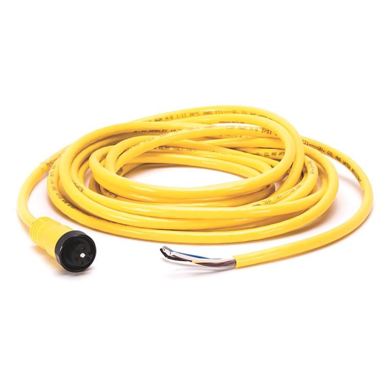 ALLEN BRADLEY 889N-F5AE-20F MINI/MINI PLUS, FEMALE, STRAIGHT, 5-PIN, PVC CABLE, YELLOW, UNSHIELDED, IEC COLOR CODED, NO CONNECTOR, 20 FEET (6.1 METERS) ALLEN BRADLEY 889N-F5AE-20F MINI/MINI PLUS, FEMALE, STRAIGHT, 5-PIN, PVC CABLE, YELLOW, UNSHIELDED, IEC COLOR CODED, NO CONNECTOR, 20 FEET (6.1 METERS)
