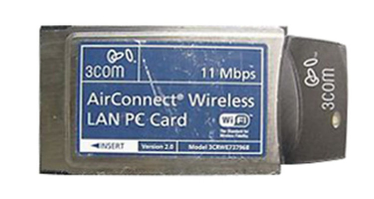 3COM 3CRWE73796B PC CARD AIRCONNECT WIRELESS WIFI LAN 11 MBPS VER 2 3COM 3CRWE73796B PC CARD AIRCONNECT WIRELESS WIFI LAN 11 MBPS VER 2