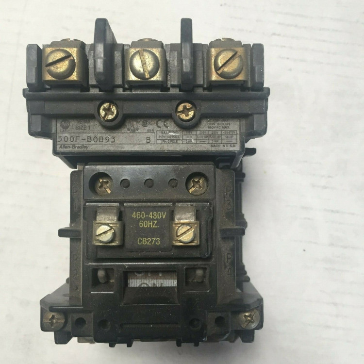 ALLEN BRADLEY 500FL-BOB93 NEMA AC CONTACTOR,NON-MOTOR LOADS,FEED-THROUGH,30A ALLEN BRADLEY 500FL-BOB93 NEMA AC CONTACTOR,NON-MOTOR LOADS,FEED-THROUGH,30A