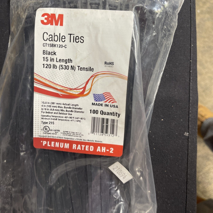 3M 6264 MIN PUR MAY BE REQ'D 15" NAT CABLE TIE HEAVY DUTY - 120LB (BULK) 3M 6264 MIN PUR MAY BE REQ'D 15" NAT CABLE TIE HEAVY DUTY - 120LB (BULK)