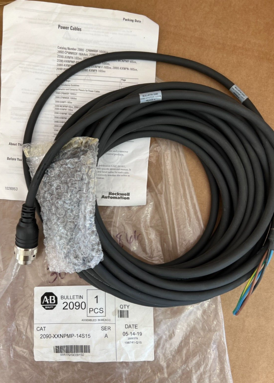 ALLEN BRADLEY 2090-XXNPMP-14S15 CABLE, NON-FLEX, MOTOR POWER, MP/1326AB, 14 GAUGE, 15M ALLEN BRADLEY 2090-XXNPMP-14S15 CABLE, NON-FLEX, MOTOR POWER, MP/1326AB, 14 GAUGE, 15M