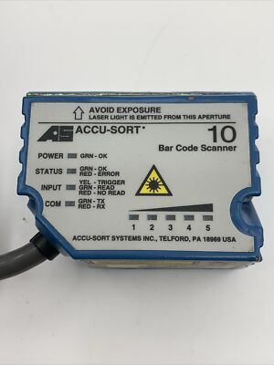 ACCU SORT 10A1Z-24-20 BAR CODE SCANNER 24VDC ACCU SORT 10A1Z-24-20 BAR CODE SCANNER 24VDC
