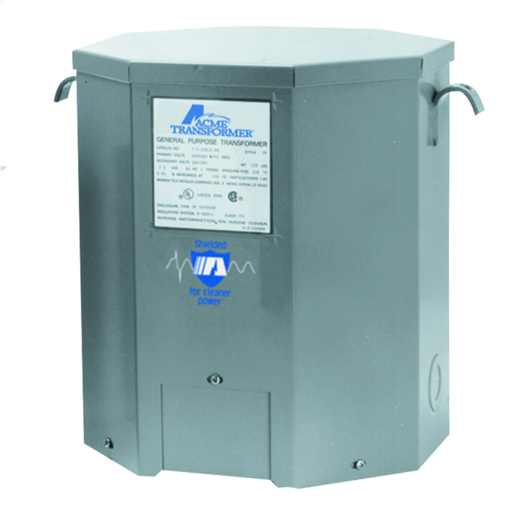ACME ELECTRIC T-2-53516-3S DISTRIBUTION TRANSFORMER 240 X 480 PRIMARY VOLTS 120/240 SECONDARY VOLTS - FOUR WINDINGS