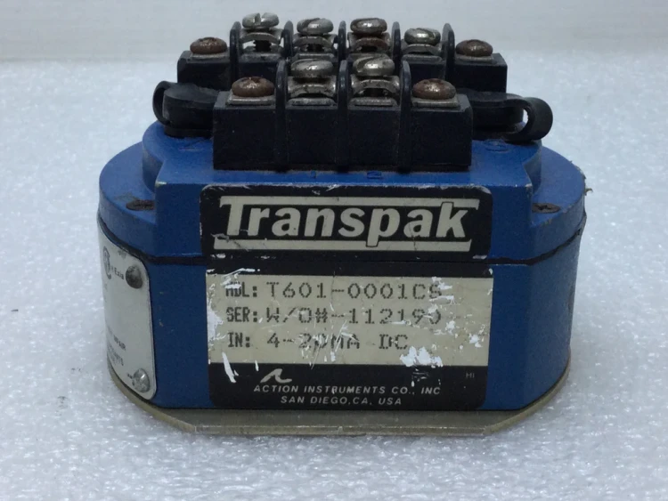 ACTION INSTRUMENTS T601-0125N-CS TRANSMITTER ISOLATOR 0-120VDC TRANSPAK ACTION INSTRUMENTS T601-0125N-CS TRANSMITTER ISOLATOR 0-120VDC TRANSPAK