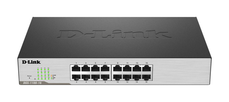 Коммутатор 16-port 10-100-1000 Mbit,