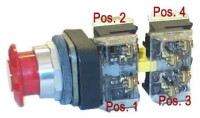 ALLEN BRADLEY 800T-FXTA5 30.5MM TYPE 4/13 2 POS. PB-NON-ILLUM., PUSH-PULL / TWIST TO RELEASE, 2 NCLB
