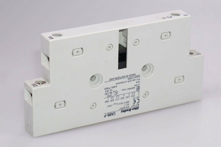 ALLEN BRADLEY CAB6-P3-11 AUXILIARY CONTACT BLOCK 16AMP 690V 8KV ALLEN BRADLEY CAB6-P3-11 AUXILIARY CONTACT BLOCK 16AMP 690V 8KV
