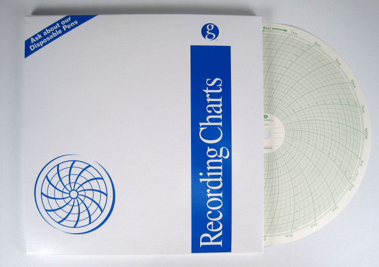 CHART PAPER 24HOUR 12INCH RANGE 0-100 100/BOX