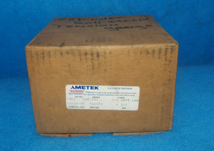 AMETEK 1903 PROCESS GAUGE SIZE 4-1/2IN 1/4IN ANPT 100PSI