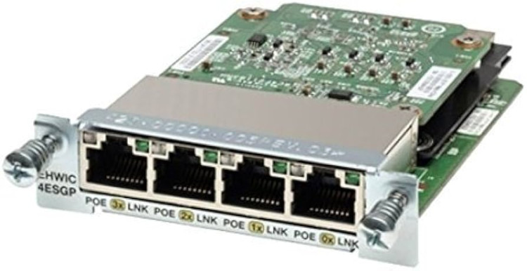 Four port 10/100/1000 Ethernet switch interface card Four port 10/100/1000 Ethernet switch interface card