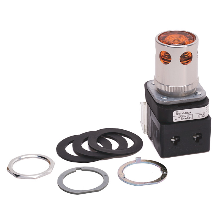 ALLEN BRADLEY 800T-QAH24A 30.5MM TYPE 4/13 MOM. CONTACT PB-ILLUM., AMBER, EXT. HD W/ GUARD, LED, 24V AC/DC, 1 NO-1 NC ALLEN BRADLEY 800T-QAH24A 30.5MM TYPE 4/13 MOM. CONTACT PB-ILLUM., AMBER, EXT. HD W/ GUARD, LED, 24V AC/DC, 1 NO-1 NC