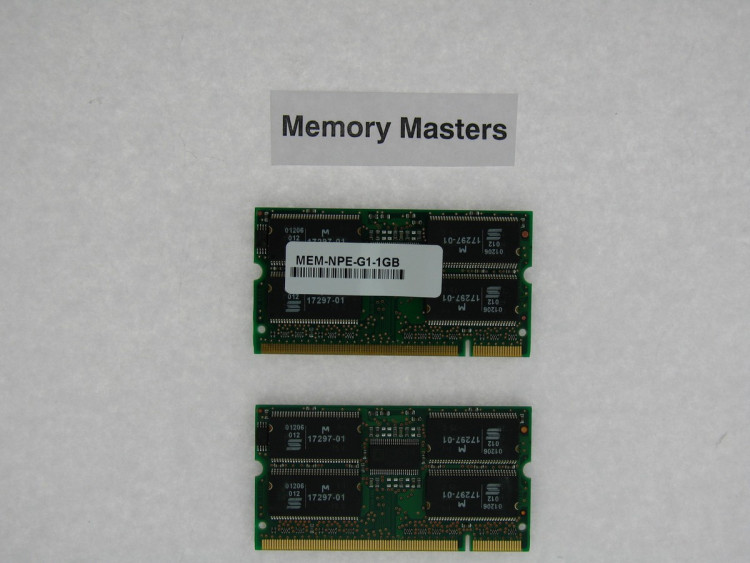 Two 512MB mem modules (1GB total) for NPE-G1 in 7200 Two 512MB mem modules (1GB total) for NPE-G1 in 7200