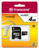 Носитель Transcend 4GB microSDHC Card TS4GUSDHC4
