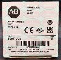 ALLEN BRADLEY 800T-U24 30.5MM POTENTIOMETER UNIT, 5000 OHMS RESISTIVE ELEMENT