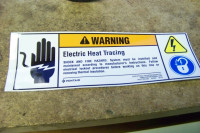 STICKER ELECTRIC HEAT TRACING