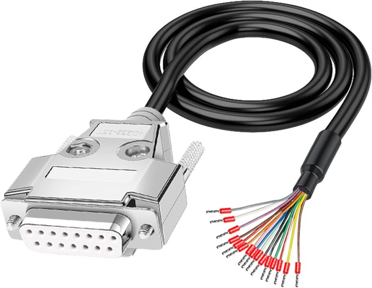 CABLE 15PIN FEMALE/MALE SHIELDED 24AWG
