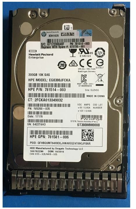 HDD HP/SAS/300 Gb/10000 rpm/12G SFF (2.5-inch) SC Ent 3yr Warranty HDD HP/SAS/300 Gb/10000 rpm/12G SFF (2.5-inch) SC Ent 3yr Warranty