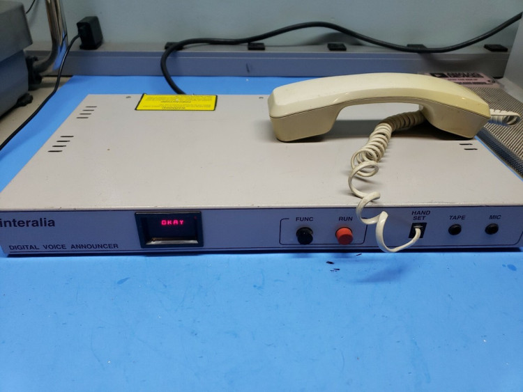 INTERALIA DIGITAL VOICE ANNOUNCER W/RING BACK 120VAC 60HZ INTERALIA DIGITAL VOICE ANNOUNCER W/RING BACK 120VAC 60HZ