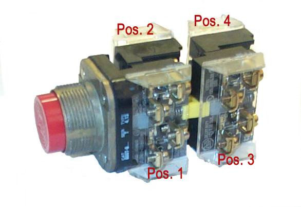 ALLEN BRADLEY 800T-A2D2 30.5MM TYPE 4/13 MOM. CONTACT PB, NON-ILLUM., BLACK, FLUSH HD, MUSHROOM HEAD, 1 NC