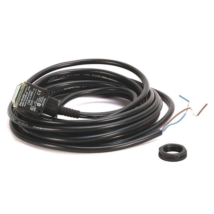 ALLEN BRADLEY 42EF-E1QZB-G4 PHOTOELECTRIC SENSORS, RIGHTSIGHT, TRANSMITTED BEAM, STANDARD ON/OFF, TRANSMITTED BEAM, LIGHT SOURCE, SENSING RANGE DEPENDS ON RECEIVER, 21.6 - 264 VAC/DC, QD 4 PIN AC MICRO