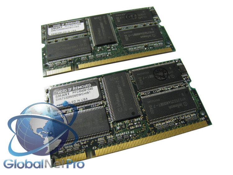 Two 256MB mem modules (512MB total) for NPE-G1 in 7200 Two 256MB mem modules (512MB total) for NPE-G1 in 7200
