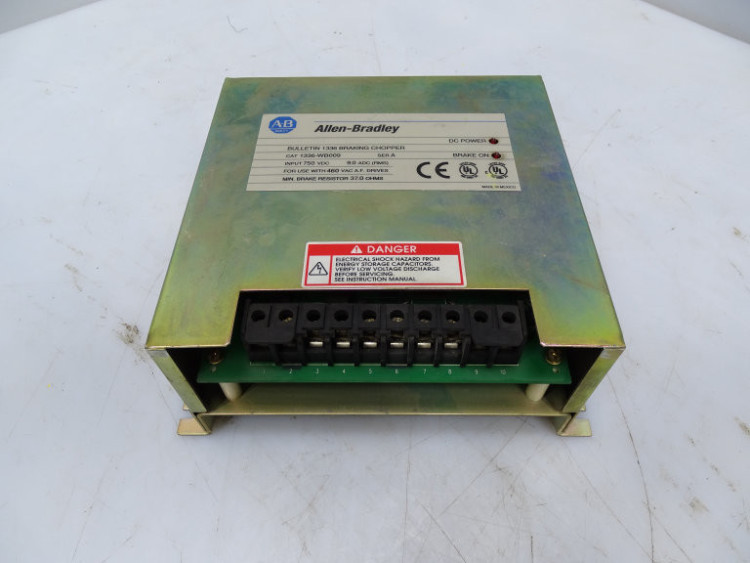 ALLEN BRADLEY 1336-WB009 BRAKE CHOPPER 9AMP 380480VAC 750VD RMS ALLEN BRADLEY 1336-WB009 BRAKE CHOPPER 9AMP 380480VAC 750VD RMS
