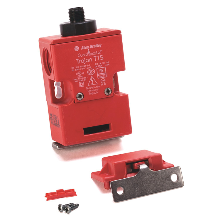 ALLEN BRADLEY 440K-T11368 TONGUE SWITCH - TROJAN 5: CONTACTS(SAFETY AND AUX): 2 NORMALLY CLOSED, 1 NORMALLY OPEN, BBM PREFERENCE: BREAK BEFORE MAKE, ACTUATOR: FULLY-FLEX, MODEL