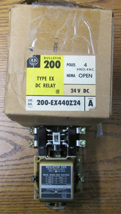 ALLEN BRADLEY 200-EX440Z24 RELAY 4POLE 4NO/4NC 24VDC