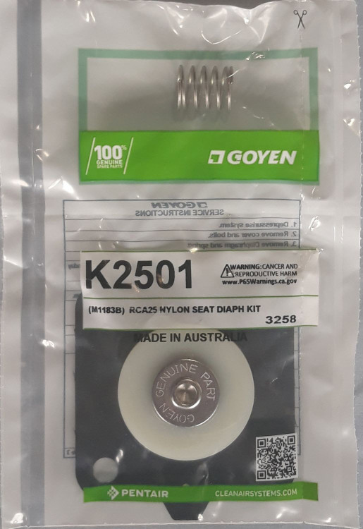 PENTAIR K2501 VALVE REPAIR KIT RCA25 NYLON SEAT DIAPHRAM PENTAIR K2501 VALVE REPAIR KIT RCA25 NYLON SEAT DIAPHRAM