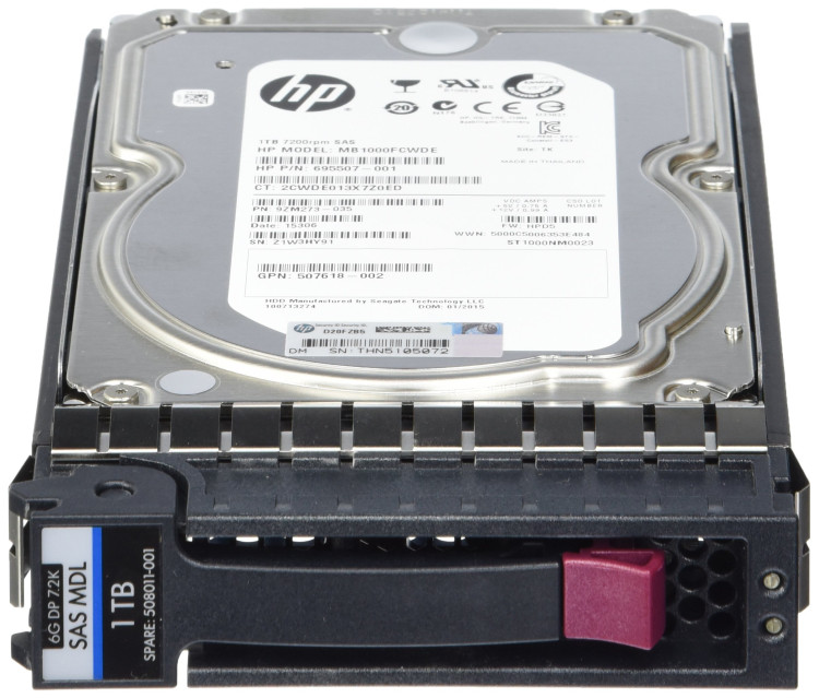 HP 1TB 6G SAS 7.2K rpm LFF (3.5-inch) Dual Port Hard Drive HP 1TB 6G SAS 7.2K rpm LFF (3.5-inch) Dual Port Hard Drive