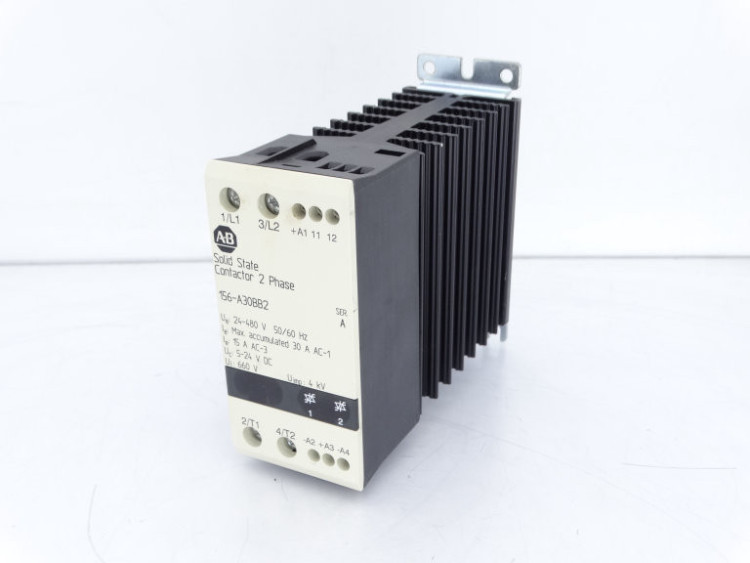 ALLEN BRADLEY 156-A30BB2 156 SOILD STATE CONTACTOR, 30 AMPERES, LINE VOLTAGE 24-480V AC, CONTROL VOLTAGE 5-24 V DC, DUAL PHASE ALLEN BRADLEY 156-A30BB2 156 SOILD STATE CONTACTOR, 30 AMPERES, LINE VOLTAGE 24-480V AC, CONTROL VOLTAGE 5-24 V DC, DUAL PHASE