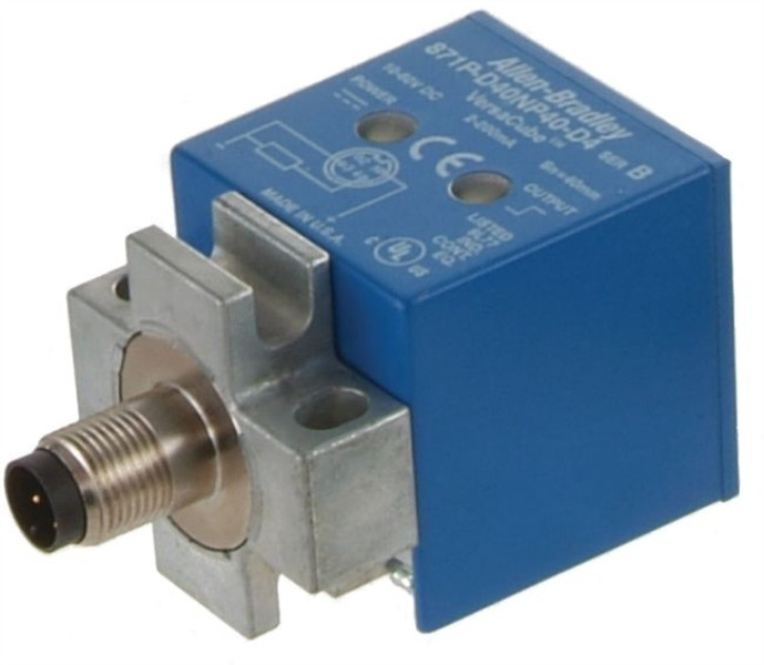 ALLEN BRADLEY 871P-D40NP40-D4 PROXIMITY SENSOR, 3-WIRE DC STANDARD BARREL, 40MM HEAD SIZE, CUBE OR RECTANGULAR, WITHOUT TOUGHCOAT/WELD-SLAG RESISTANT FINISH, 40MM SENSING DISTANCE, ALLEN BRADLEY 871P-D40NP40-D4 PROXIMITY SENSOR, 3-WIRE DC STANDARD BARREL, 40MM HEAD SIZE, CUBE OR RECTANGULAR, WITHOUT TOUGHCOAT/WELD-SLAG RESISTANT FINISH, 40MM SENSING DISTANCE,
