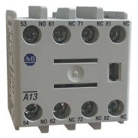 ALLEN BRADLEY 100-FAB13 AUXILIARY CONTACT BLOCK FRONT MOUNTING 1NO/3NC