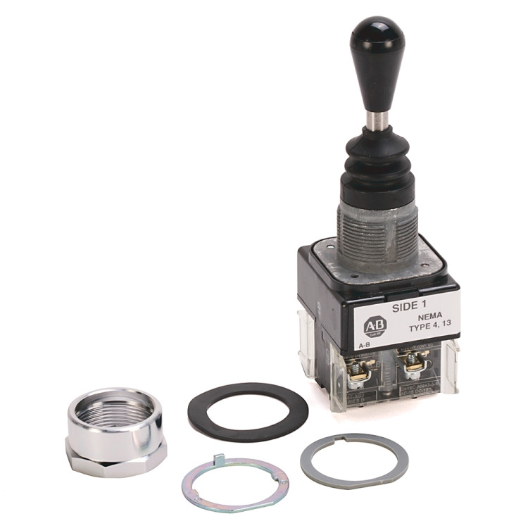 ALLEN BRADLEY 800T-T2H3EEXX 30.5MM TYPE 4/13 TOGGLE SWITCH, TWO WAY TOGGLE, UP DOWN-SPRING RTN, 1 NC, 1 NC