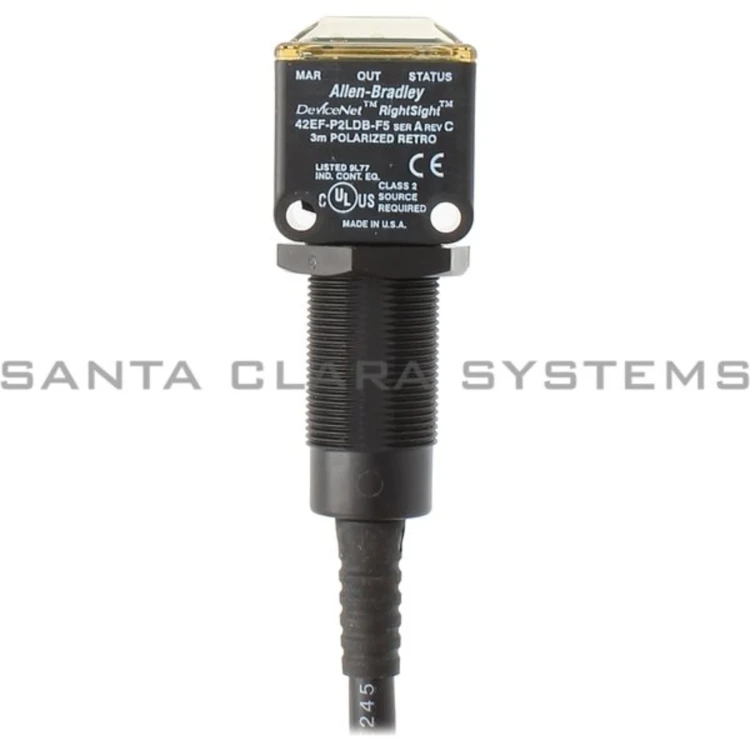 ALLEN BRADLEY 42EF-P2LDB-F5 DEVICENET, PHOTOELECTRIC SENSOR, RIGHTSIGHT DEVICENET, POLARIZED RETRO REFLECTIVE, SENSING RANGE 3 M, 24 VDC, 5 PIN MICRO QD ALLEN BRADLEY 42EF-P2LDB-F5 DEVICENET, PHOTOELECTRIC SENSOR, RIGHTSIGHT DEVICENET, POLARIZED RETRO REFLECTIVE, SENSING RANGE 3 M, 24 VDC, 5 PIN MICRO QD