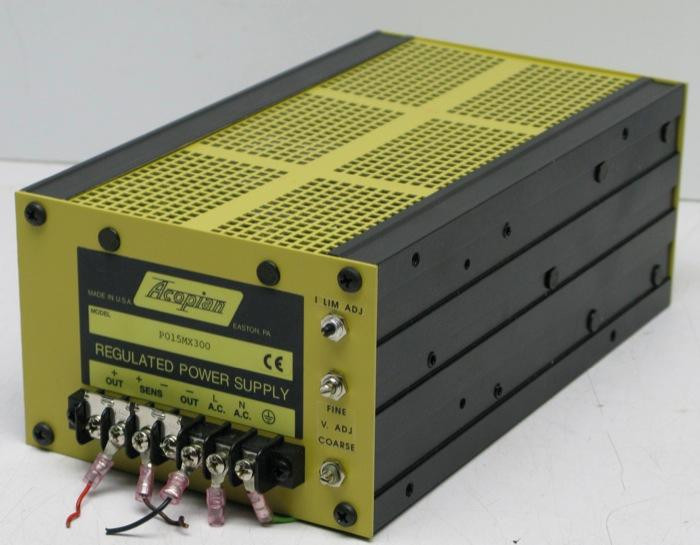 ACOPIAN P015MX300 POWER SUPPLY 0-15V 3AMP OUTPUT M9 CASE