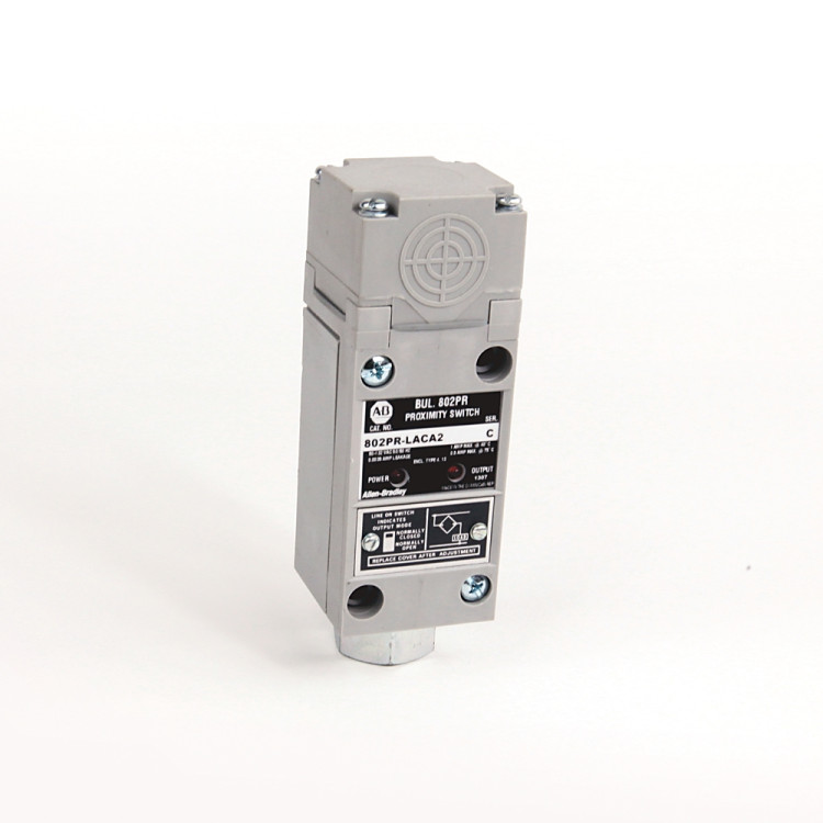 ALLEN BRADLEY 802PR-LACA2 PROXIMITY SENSOR, 2-WIRE AC HIGH OUTPUT, 14MM SENSING DISTANCE, SIDE SENSING, SHIELDED, N.O. OR N.C. SELECTABLE, CONDUIT:COUPLER ALLEN BRADLEY 802PR-LACA2 PROXIMITY SENSOR, 2-WIRE AC HIGH OUTPUT, 14MM SENSING DISTANCE, SIDE SENSING, SHIELDED, N.O. OR N.C. SELECTABLE, CONDUIT:COUPLER