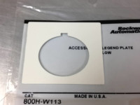 ALLEN BRADLEY 800H-W113 800H LEGEND PLATE,STANDARD,LOW,GRAY