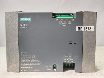 SIEMENS 6EP1-437-1SL11 POWER SUPPLY 24VDC 40AMP OUT 400VAC 3PHASE IN SIEMENS 6EP1-437-1SL11 POWER SUPPLY 24VDC 40AMP OUT 400VAC 3PHASE IN