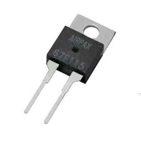 AIRPAX 67L105 THERMOSTAT; CONTACT RATING:1A AT 48VDC; BODY MATERIAL:PPS (POLYPHENYLENE SULFIDE); COLOR:BLACK; MOUNTING TYPE:PC BOARD THRU HOLE; OPERATING TEMPERATUR