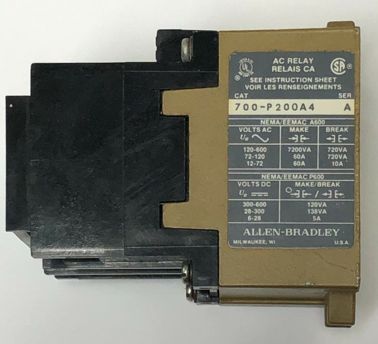 ALLEN BRADLEY 700-B300A4 RELAY 10AMP 440/480VAC 50/60HZ ALLEN BRADLEY 700-B300A4 RELAY 10AMP 440/480VAC 50/60HZ