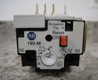ALLEN BRADLEY 193M-B60 BIMETALLIC OVERLOAD RELAY, SETTING RANGE [A] - 4...6