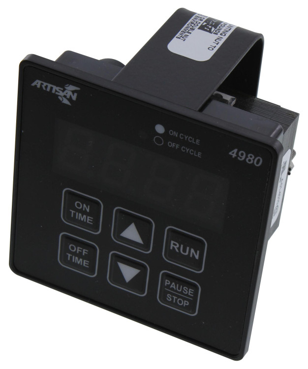 ARTISAN 4980-2 TIMER-COUNTER DISPLAY PANEL; SUPPLY VOLTAGE RANGE:105VAC TO 135VAC; TIME RANGE:0001SEC TO 9999SEC; POWER CONSUMPTION:3W; CHARACTER SIZE:0.5"; LEADED P