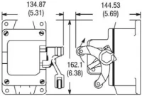 ALLEN BRADLEY 801-CMC144 801 GENERAL PURPOSE LIMIT SWITCH, FORK LEVER TYPE, SLOW ACTION, MAINTAINED, TYPE 14 HOUSING STYLE, ARRANGEMENT C